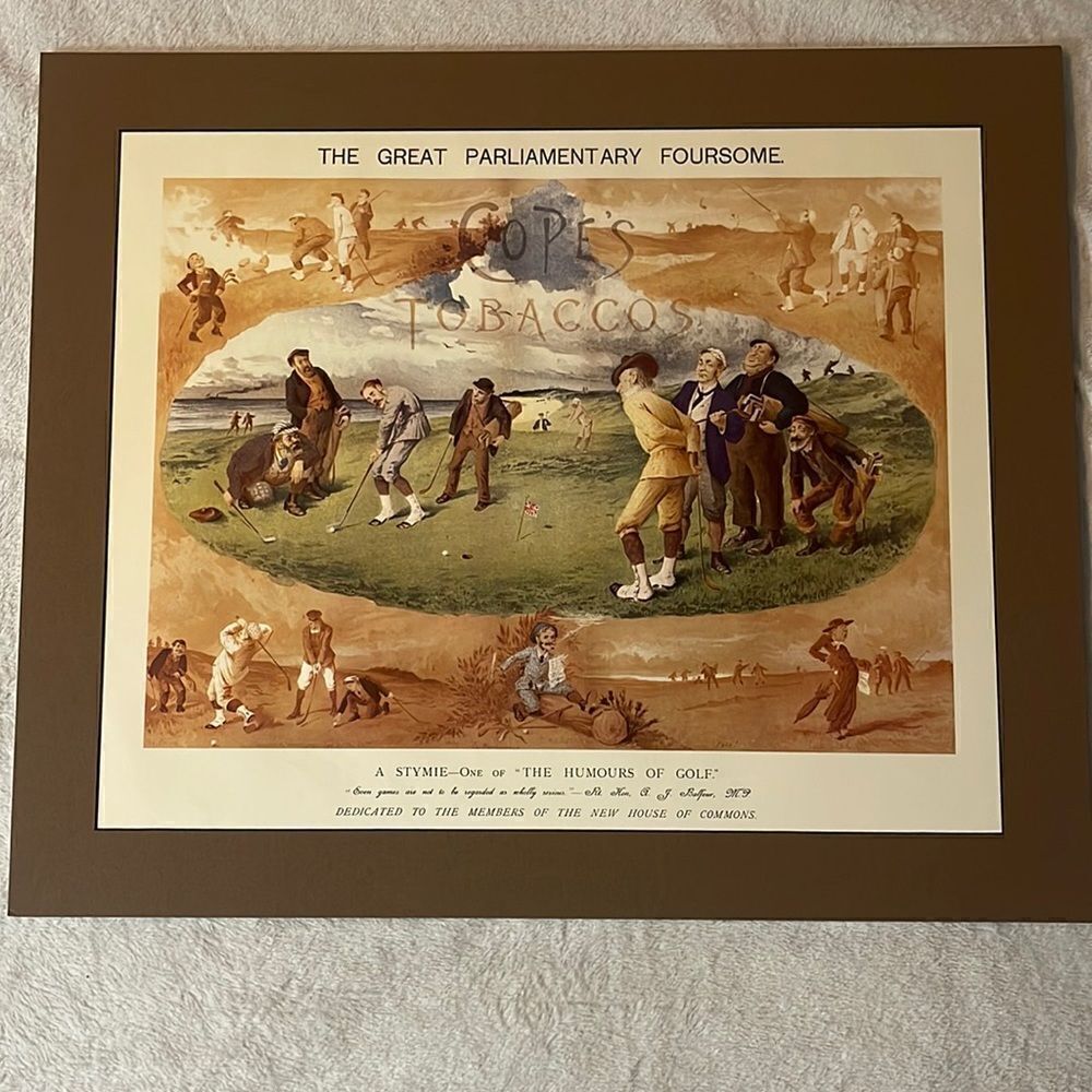 The great parliamentary foursome vintage Golf print